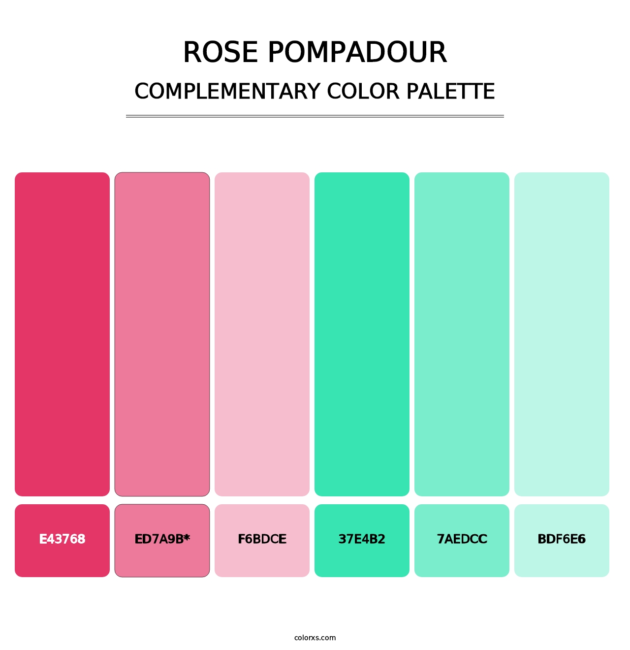 Rose Pompadour - Complementary Color Palette