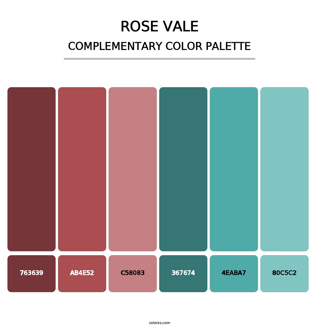 Rose Vale - Complementary Color Palette