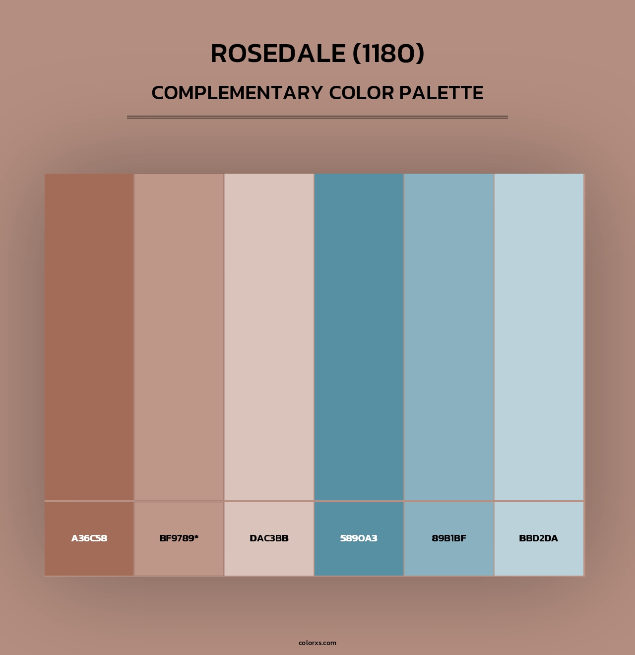 Rosedale (1180) - Complementary Color Palette