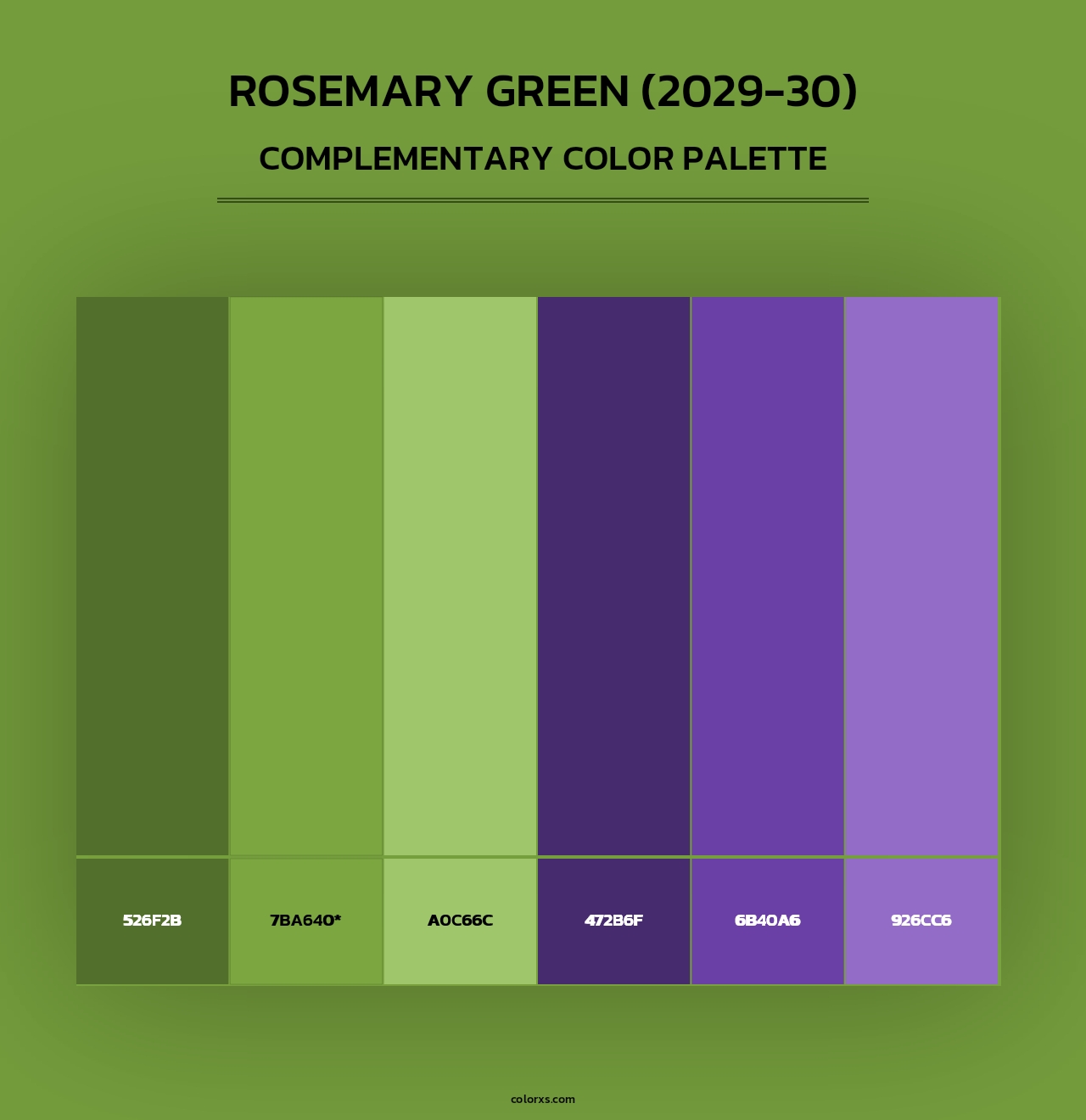 Rosemary Green (2029-30) - Complementary Color Palette