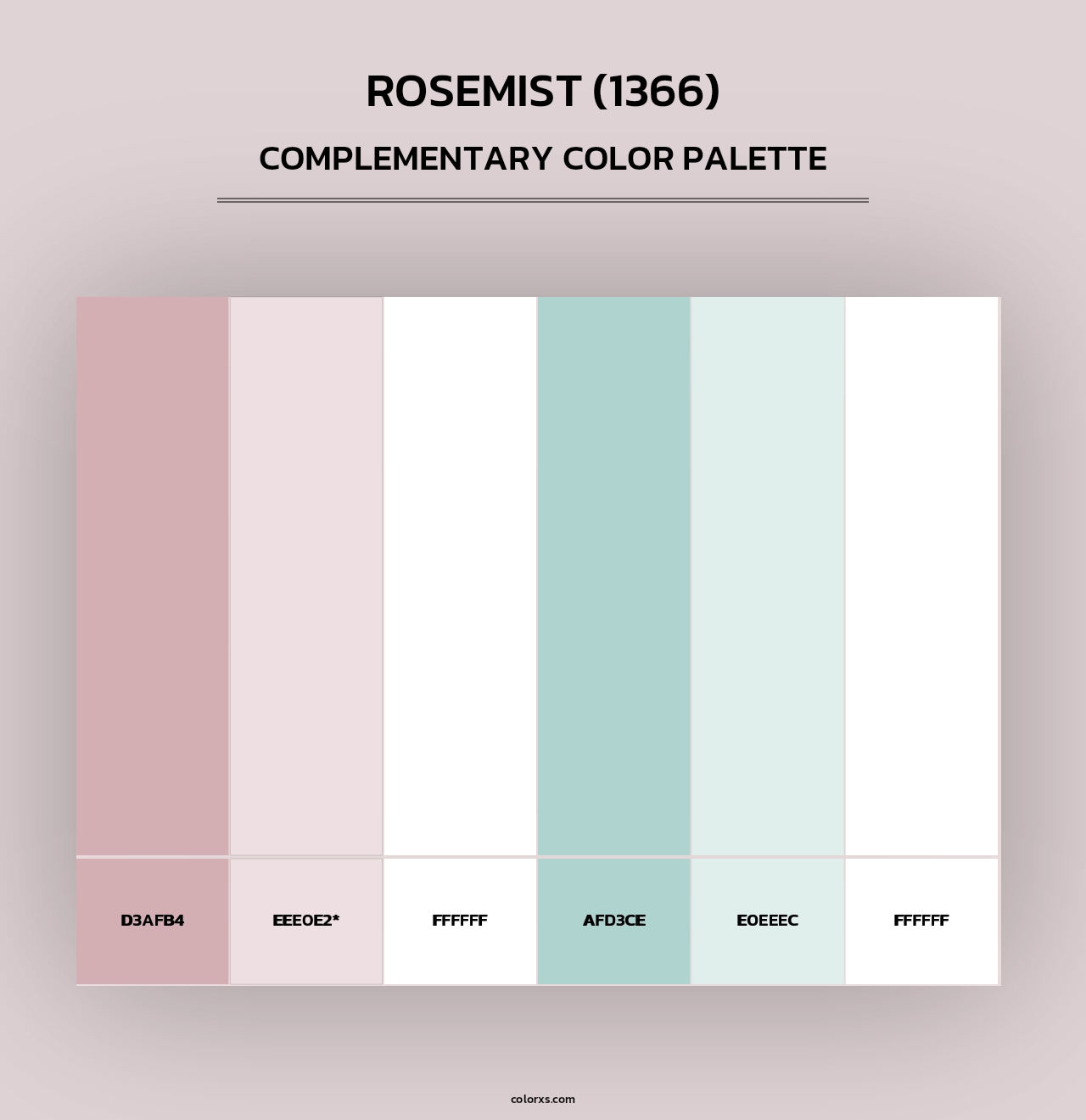 Rosemist (1366) - Complementary Color Palette
