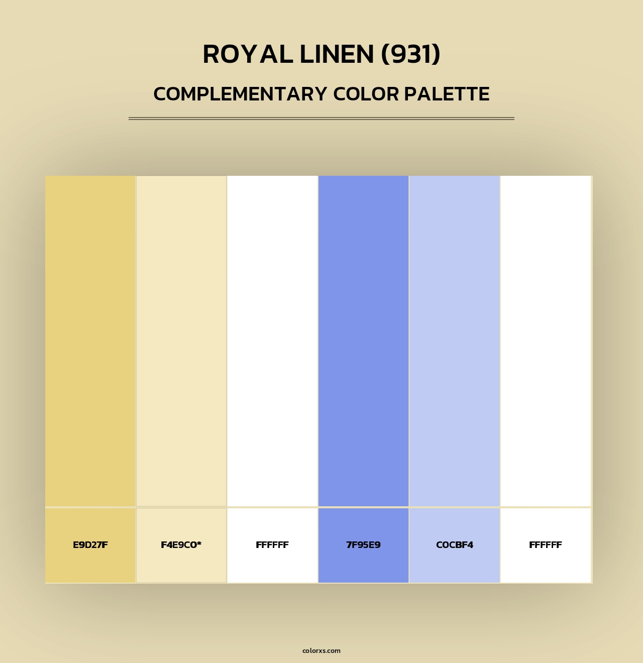 Royal Linen (931) - Complementary Color Palette
