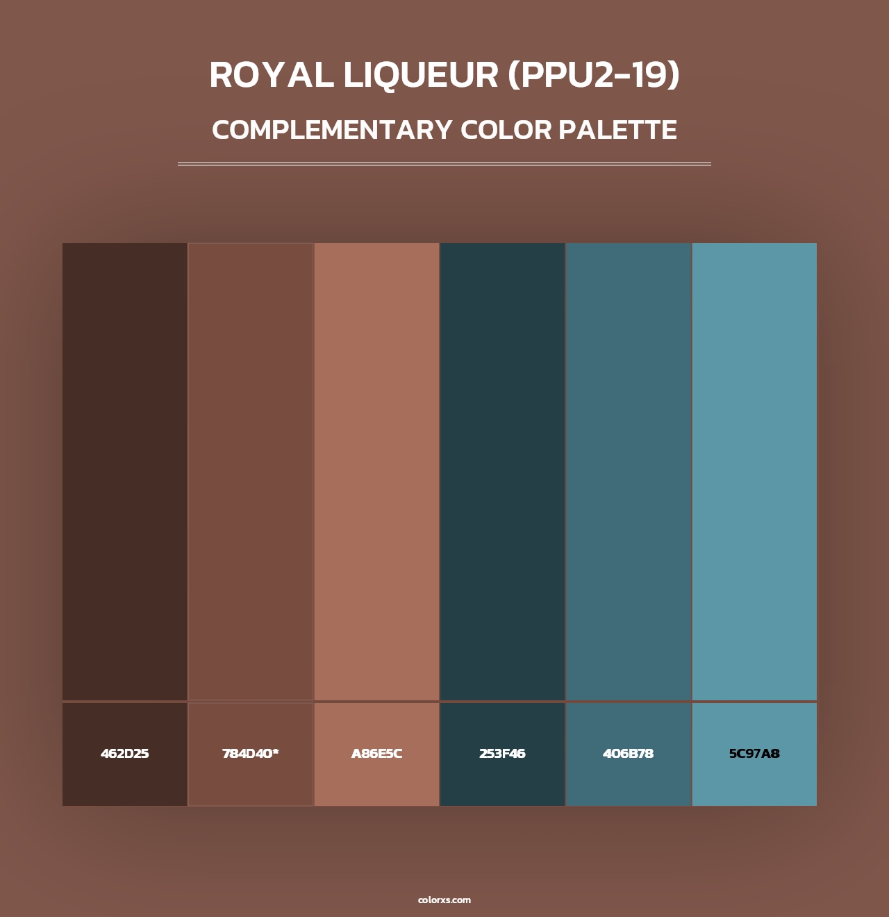 Royal Liqueur (PPU2-19) - Complementary Color Palette