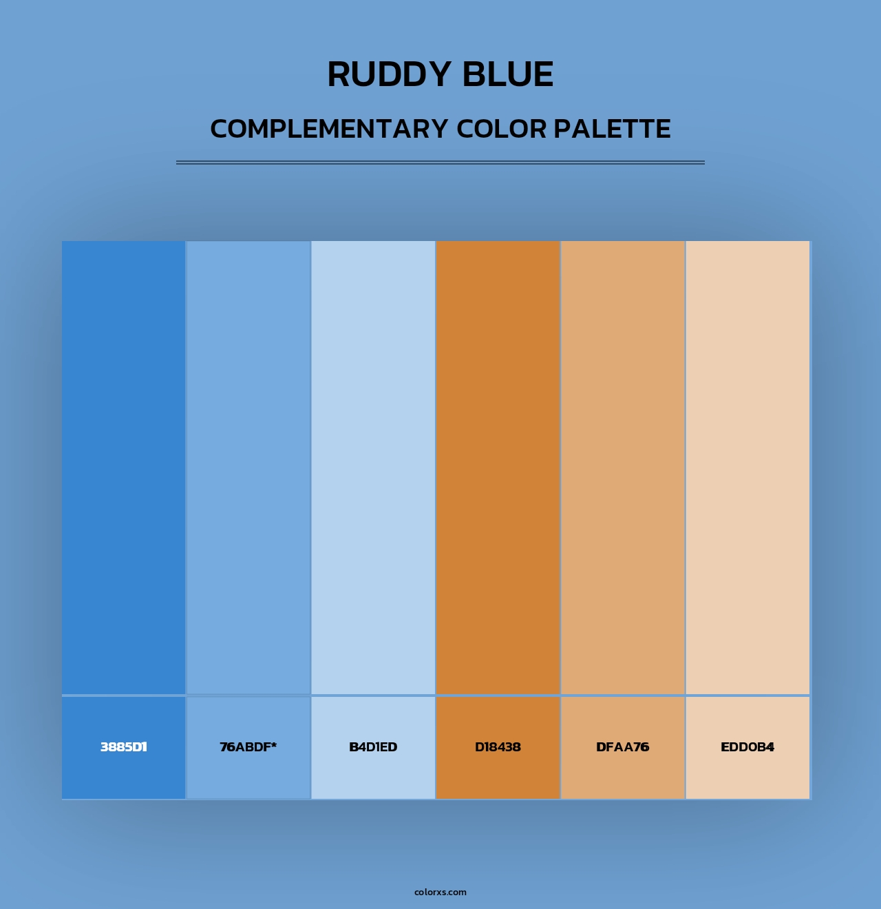 Ruddy Blue - Complementary Color Palette