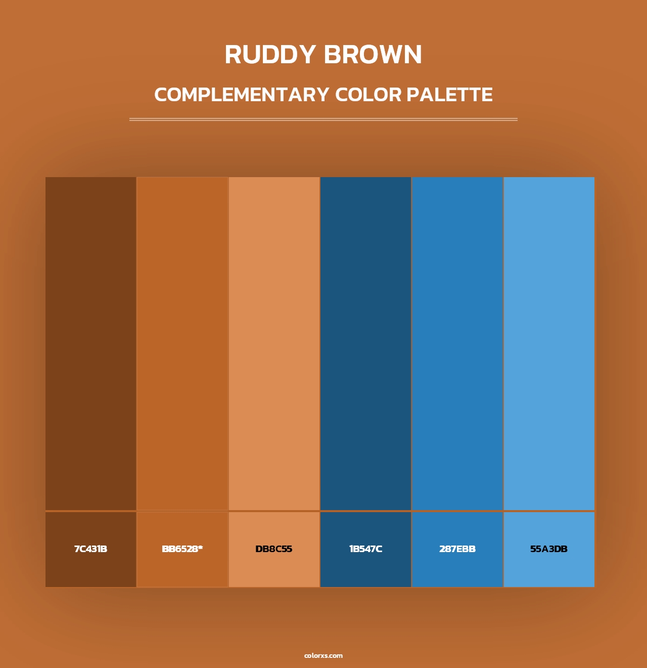 Ruddy Brown - Complementary Color Palette