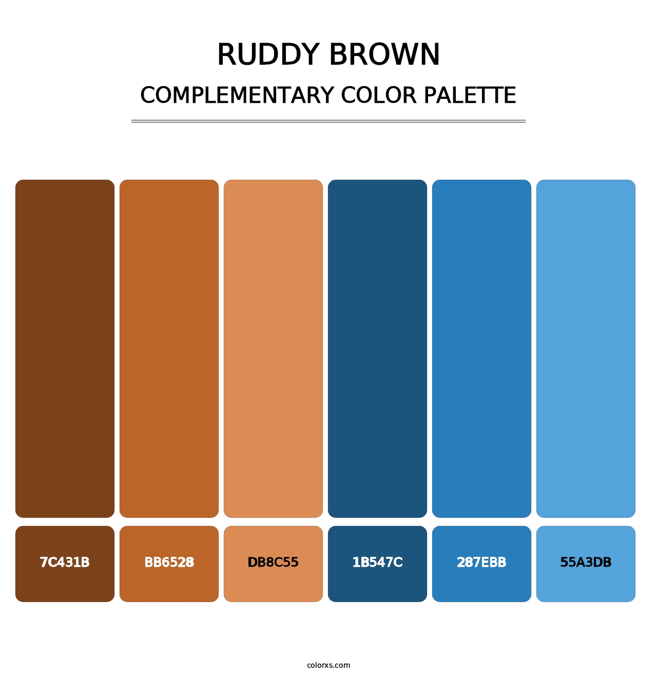 Ruddy Brown - Complementary Color Palette