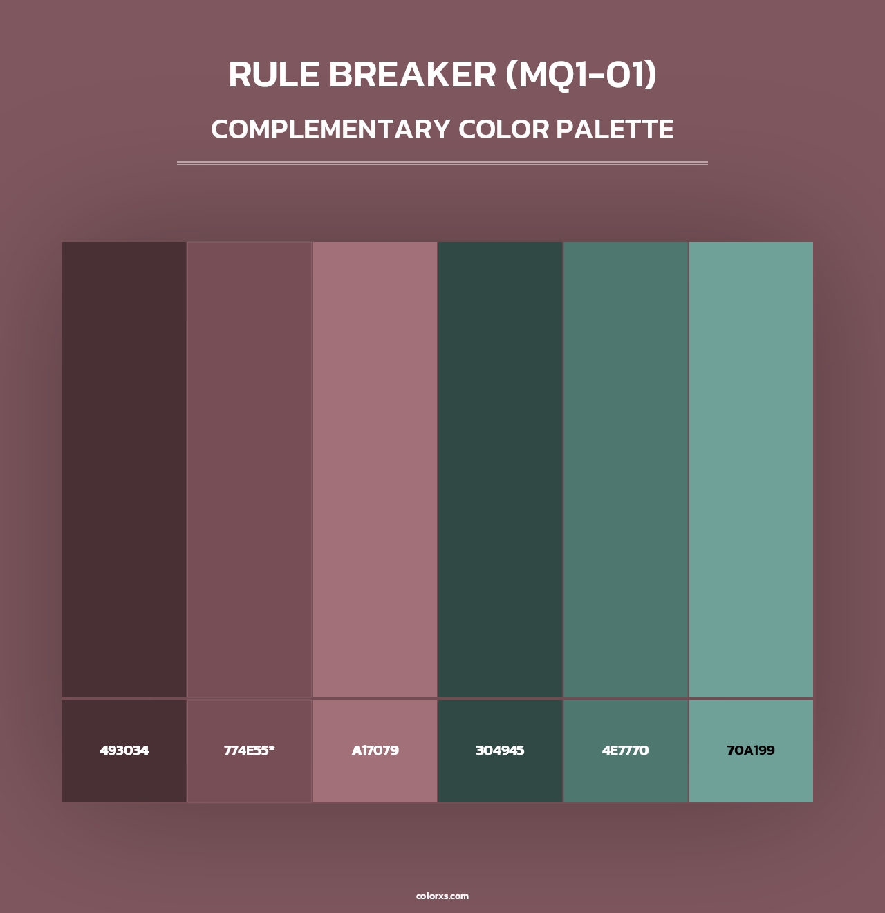Rule Breaker (MQ1-01) - Complementary Color Palette