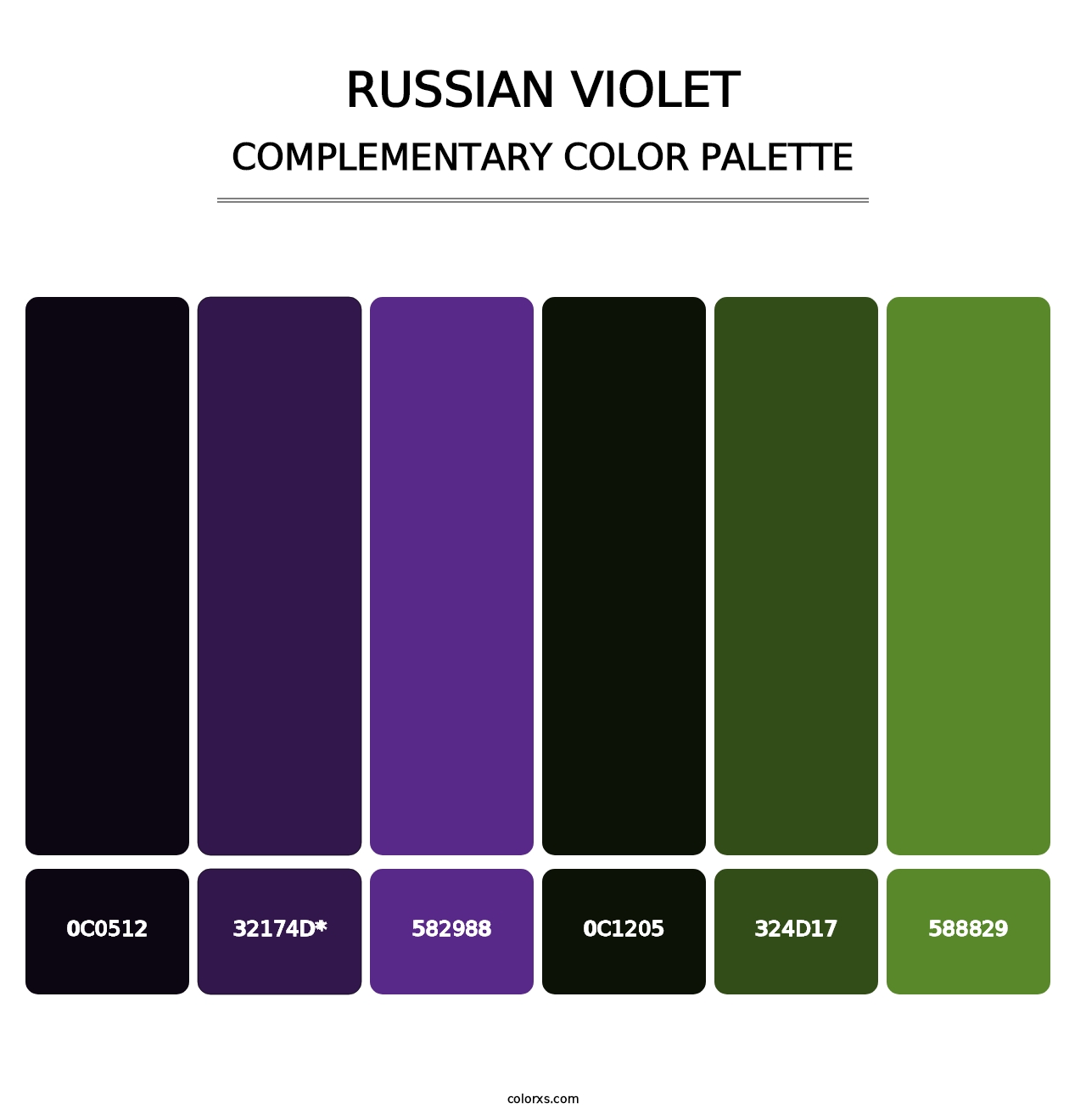 Russian Violet - Complementary Color Palette