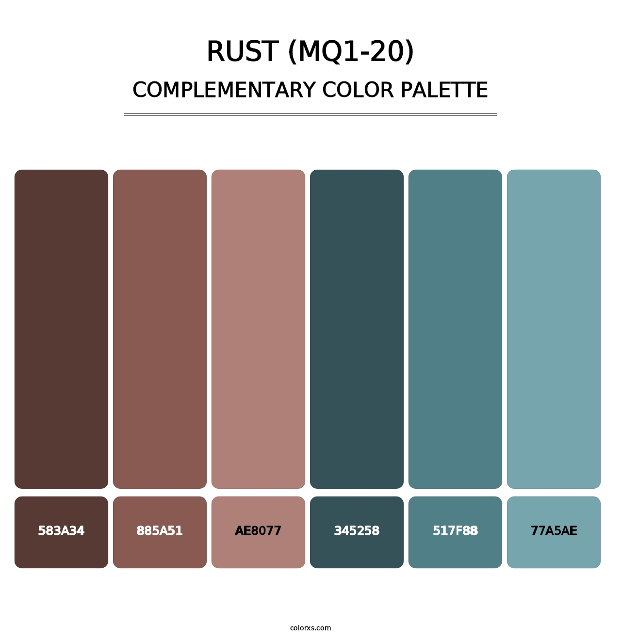 Rust (MQ1-20) - Complementary Color Palette