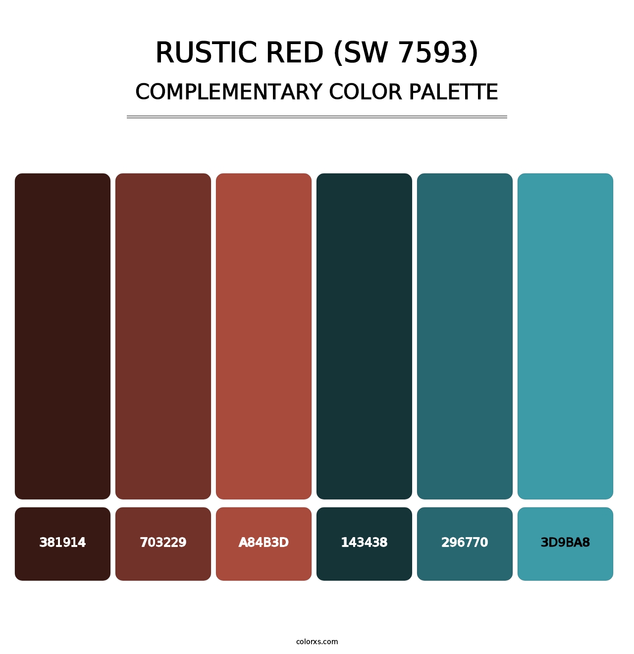 Rustic Red (SW 7593) - Complementary Color Palette