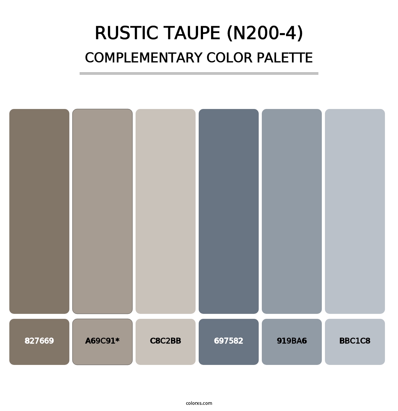 Rustic Taupe (N200-4) - Complementary Color Palette