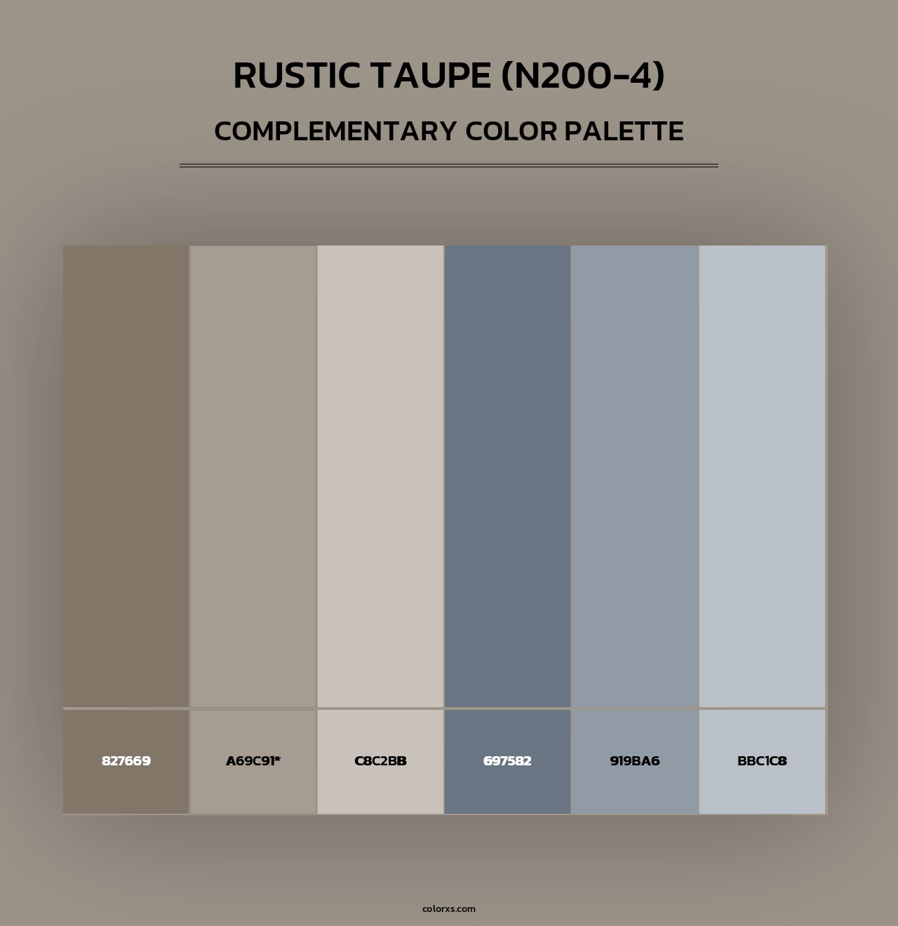 Rustic Taupe (N200-4) - Complementary Color Palette