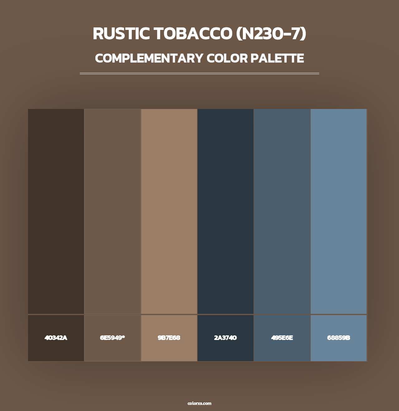 Rustic Tobacco (N230-7) - Complementary Color Palette