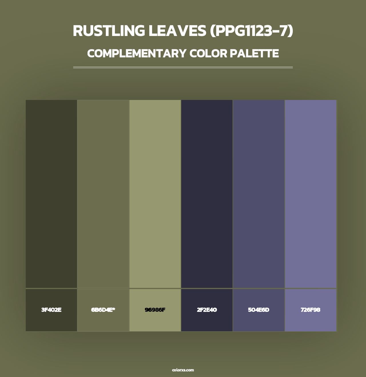 Rustling Leaves (PPG1123-7) - Complementary Color Palette