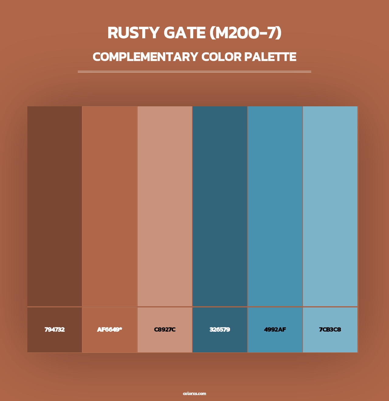 Rusty Gate (M200-7) - Complementary Color Palette