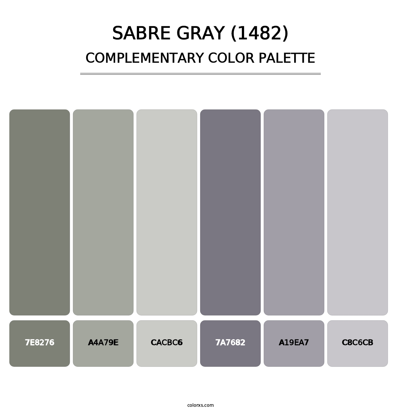 Sabre Gray (1482) - Complementary Color Palette
