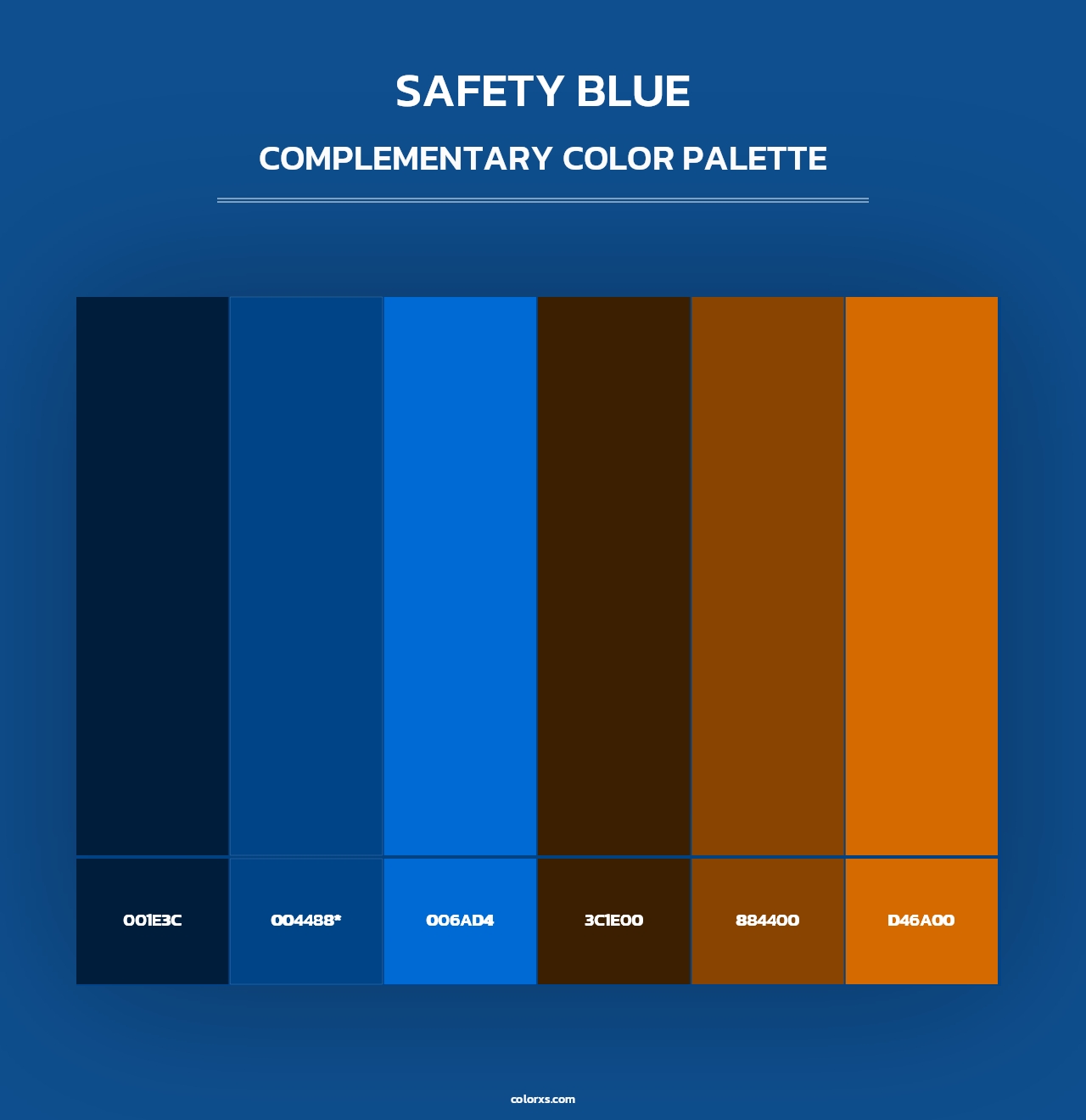 Safety Blue - Complementary Color Palette