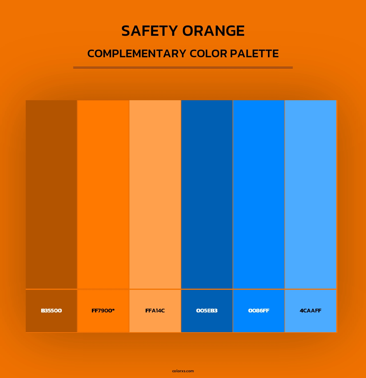 Safety Orange - Complementary Color Palette