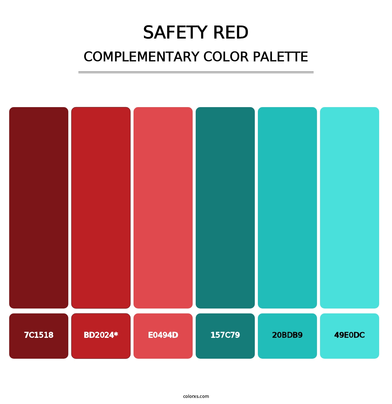Safety Red - Complementary Color Palette