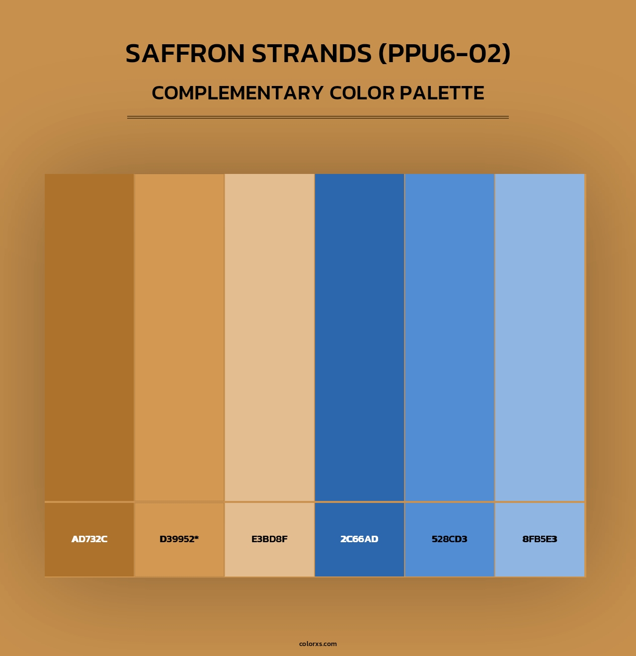 Saffron Strands (PPU6-02) - Complementary Color Palette