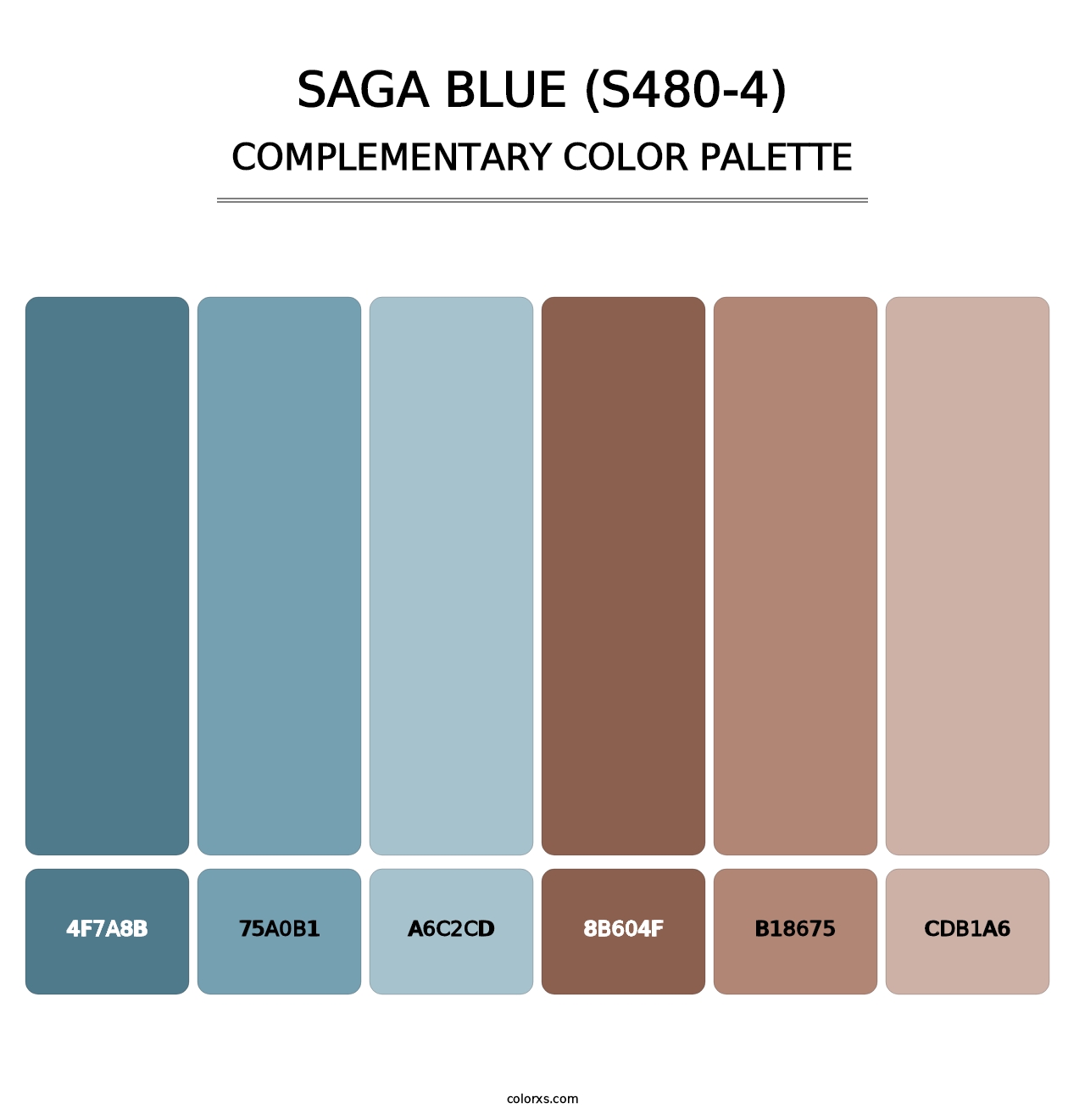 Saga Blue (S480-4) - Complementary Color Palette
