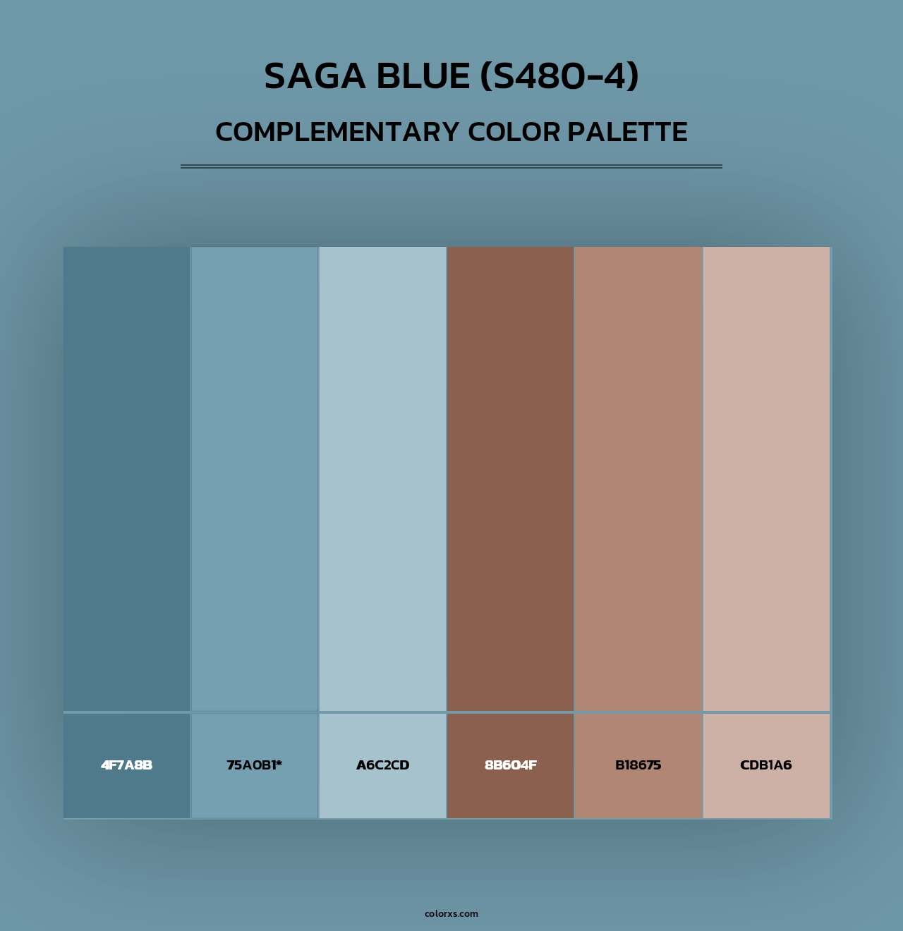 Saga Blue (S480-4) - Complementary Color Palette