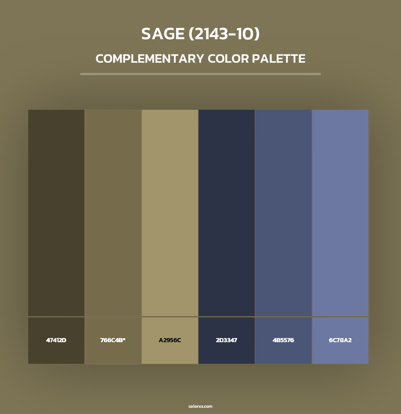 Sage (2143-10) - Complementary Color Palette
