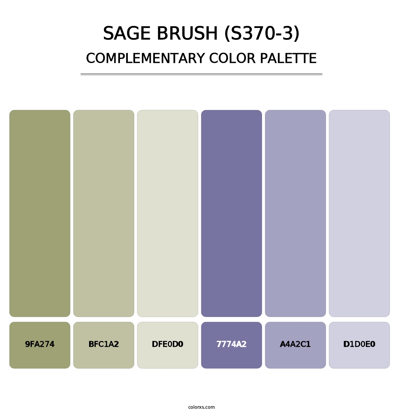 Sage Brush (S370-3) - Complementary Color Palette