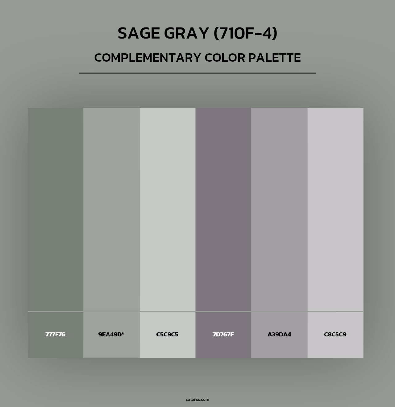 Sage Gray (710F-4) - Complementary Color Palette