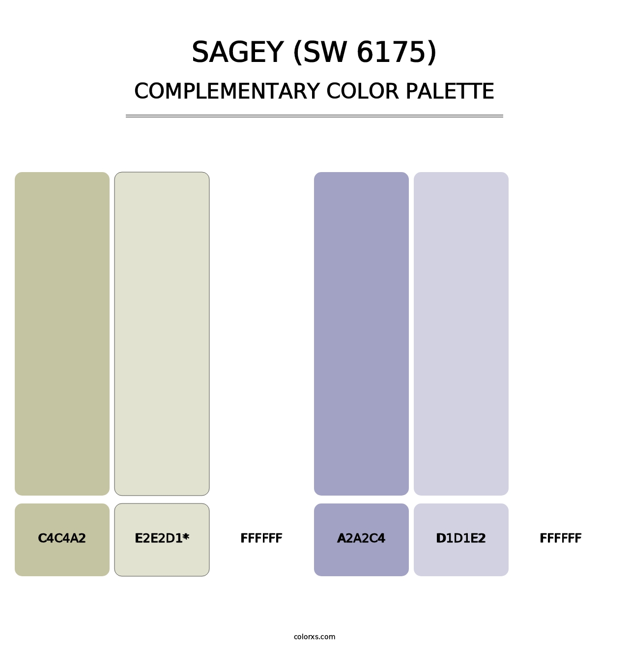 Sagey (SW 6175) - Complementary Color Palette