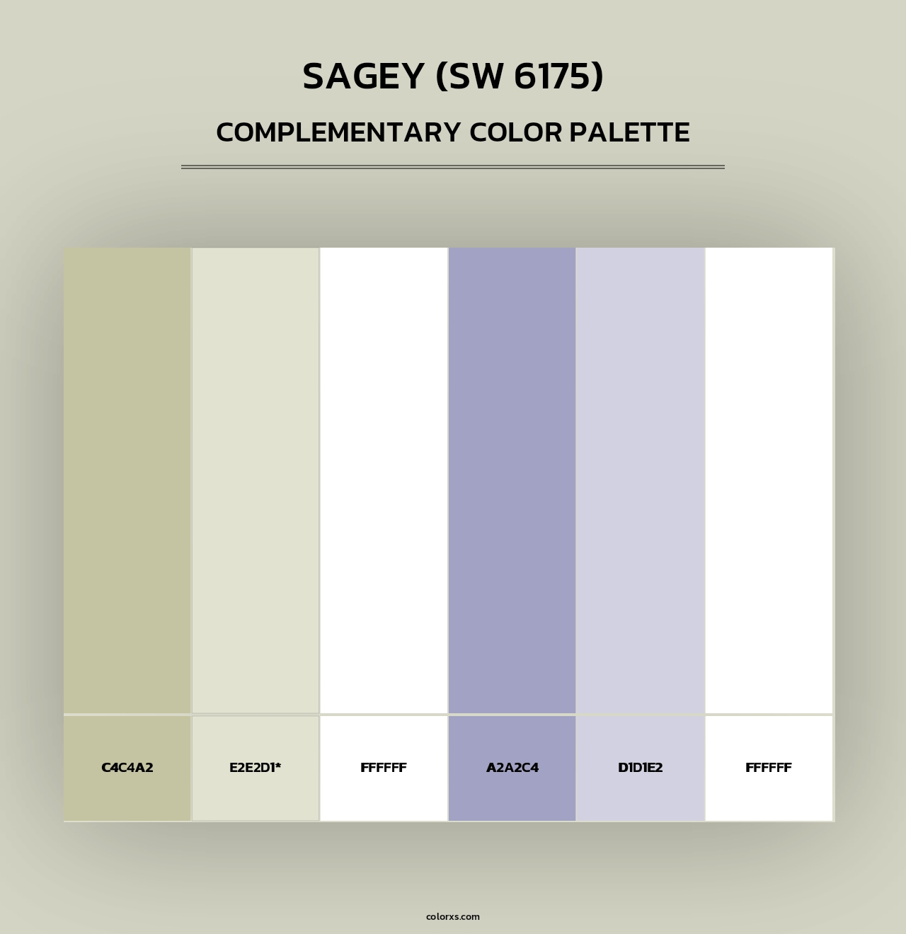 Sagey (SW 6175) - Complementary Color Palette