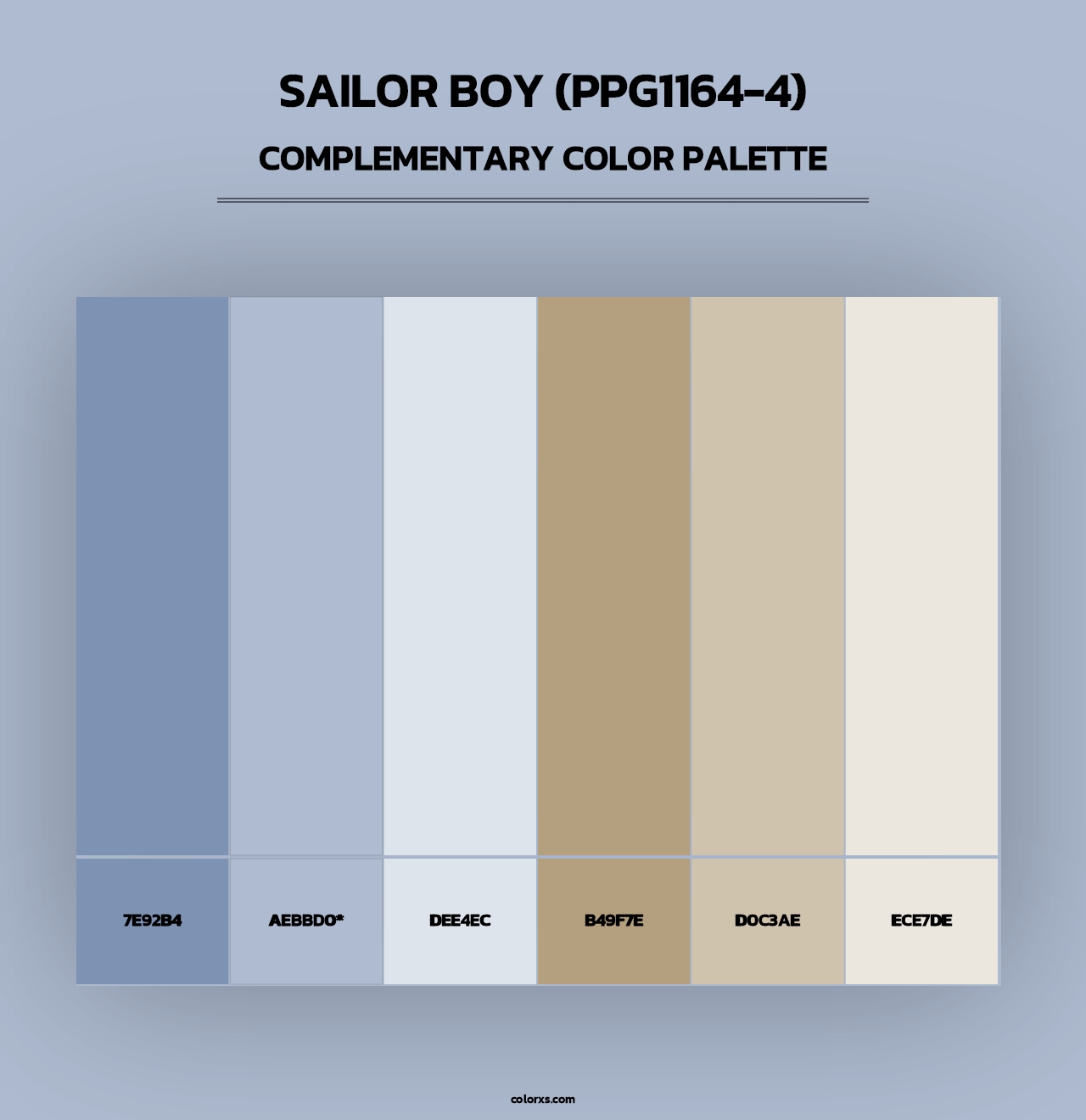 Sailor Boy (PPG1164-4) - Complementary Color Palette