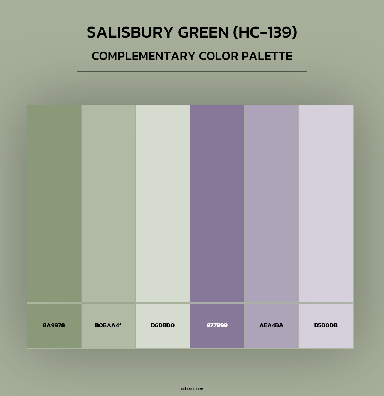 Salisbury Green (HC-139) - Complementary Color Palette