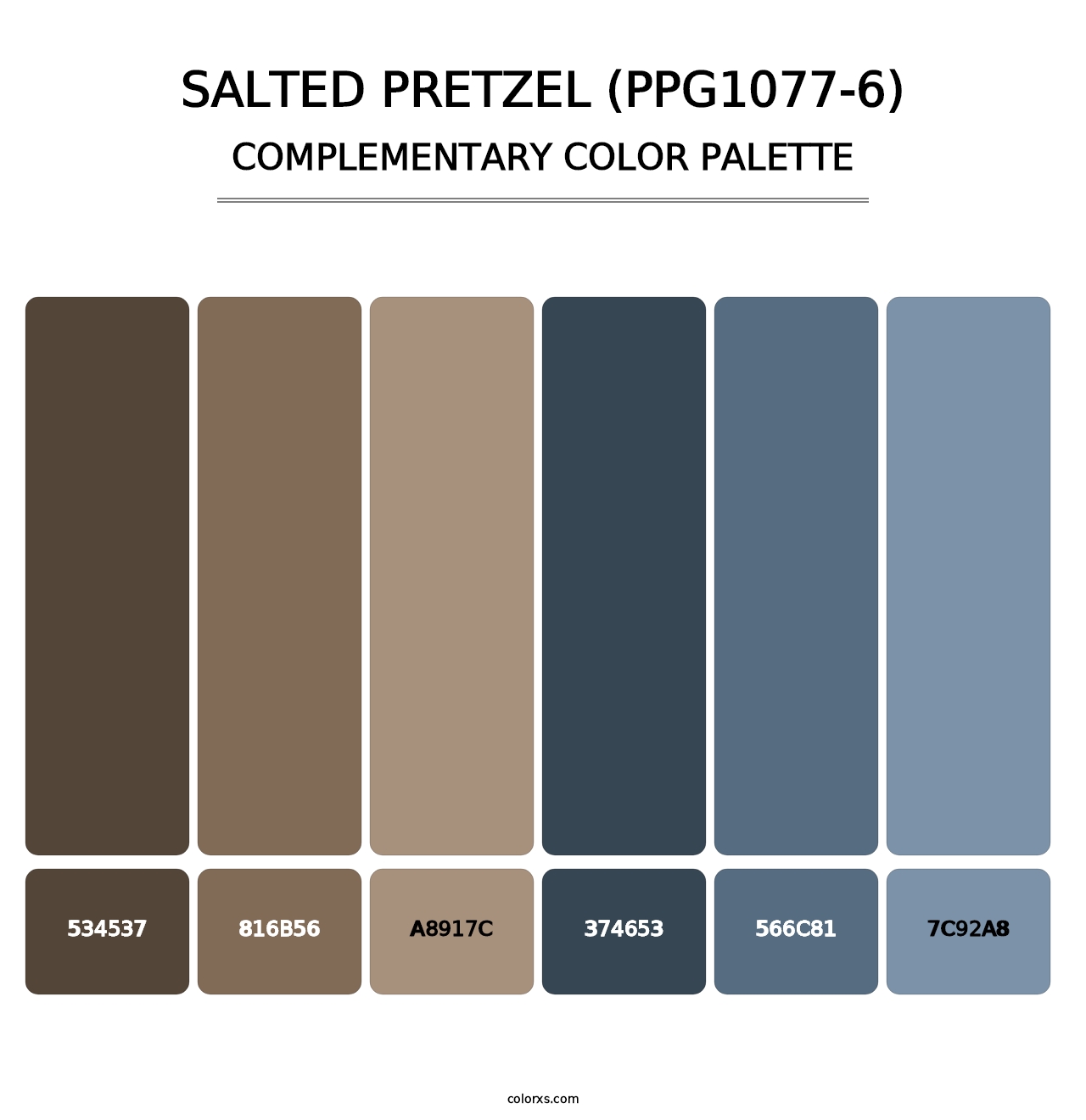 Salted Pretzel (PPG1077-6) - Complementary Color Palette