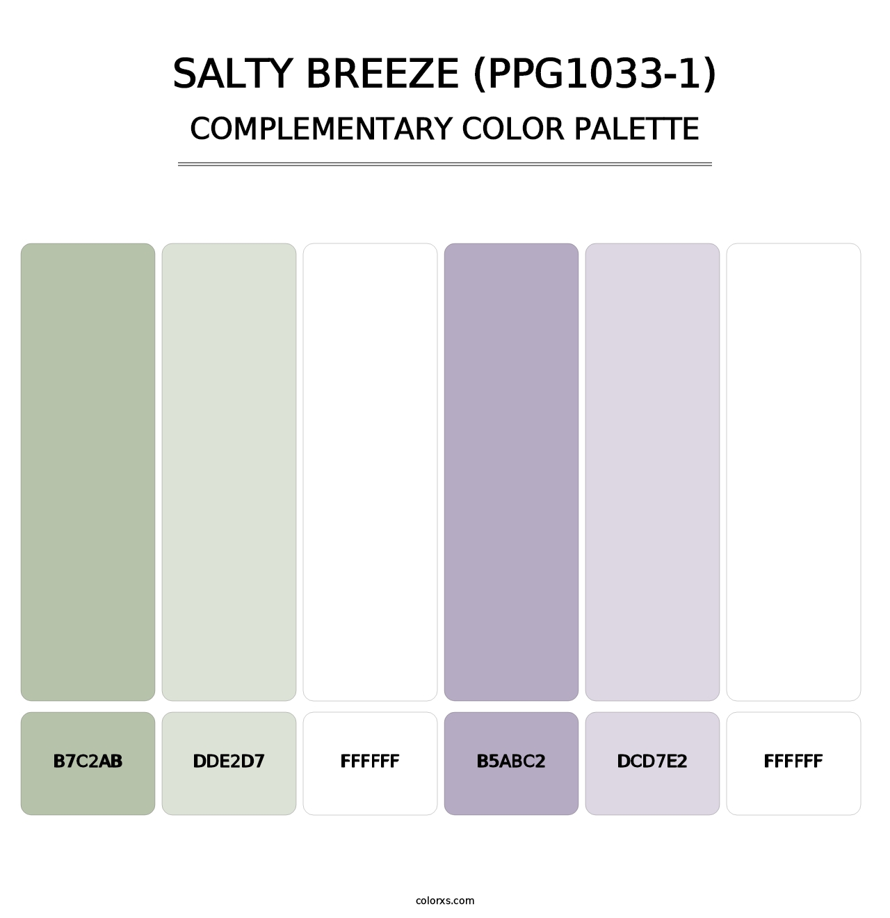 Salty Breeze (PPG1033-1) - Complementary Color Palette