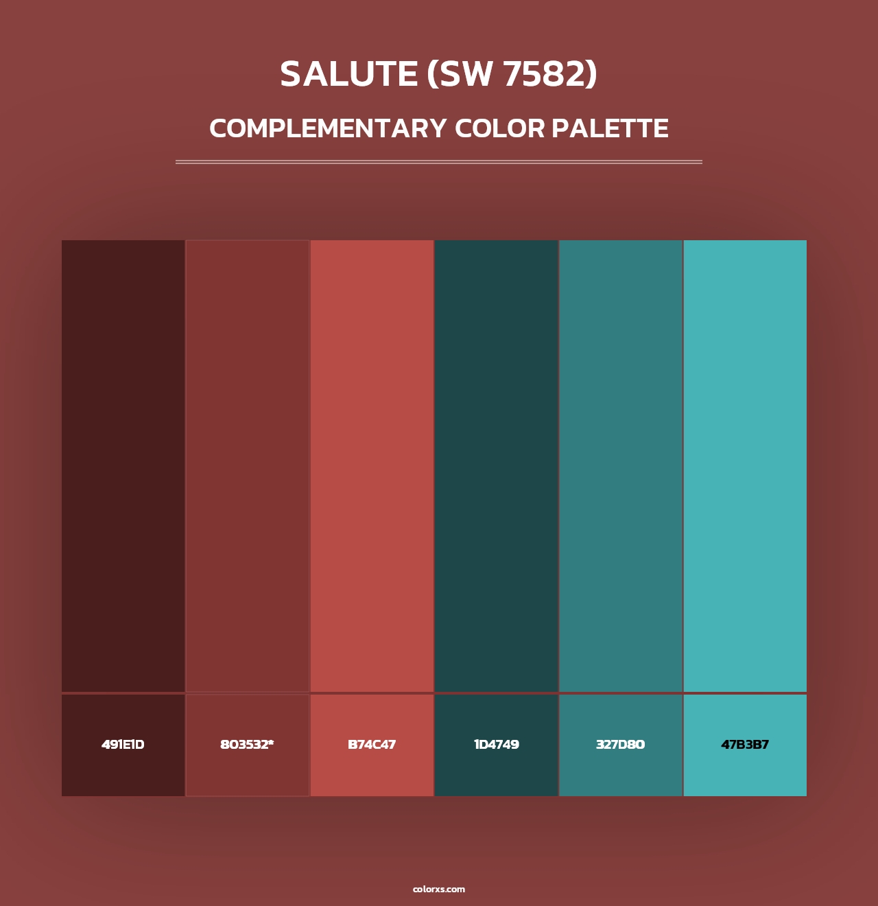 Salute (SW 7582) - Complementary Color Palette