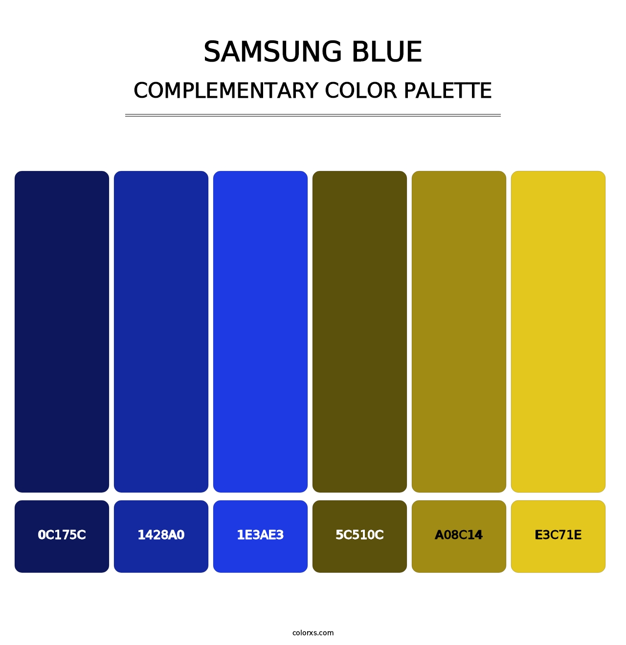 Samsung Blue - Complementary Color Palette