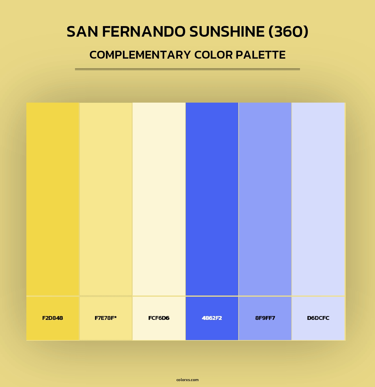 San Fernando Sunshine (360) - Complementary Color Palette