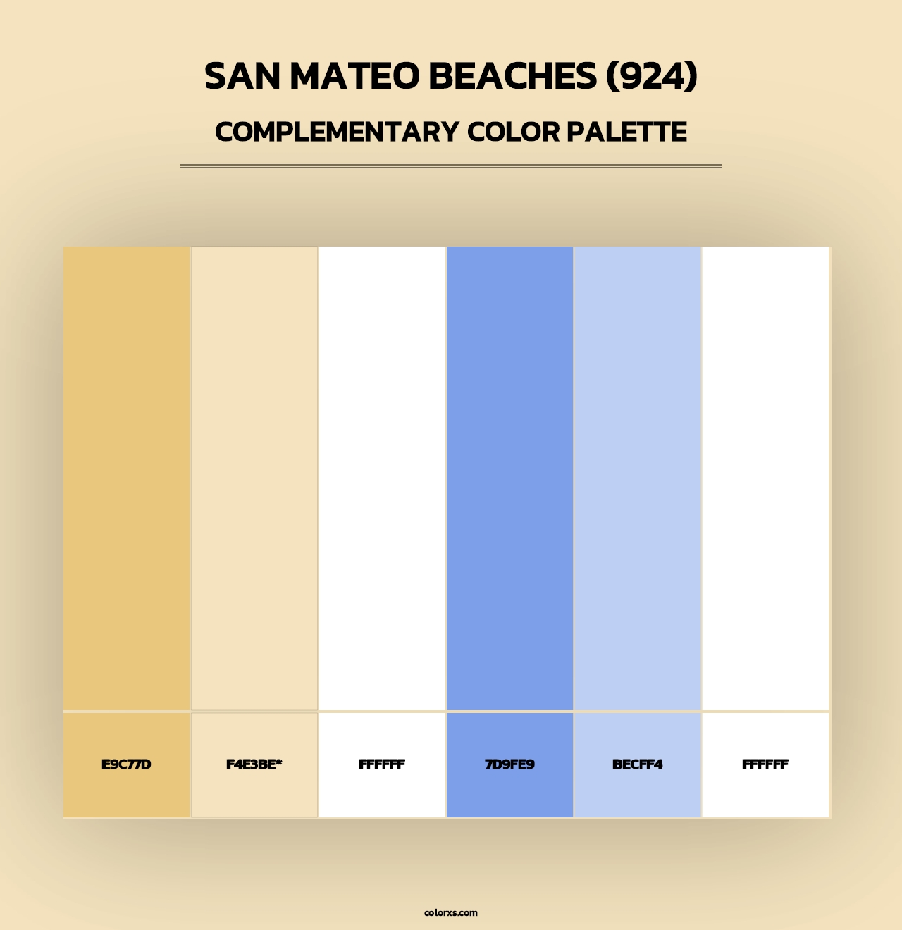San Mateo Beaches (924) - Complementary Color Palette