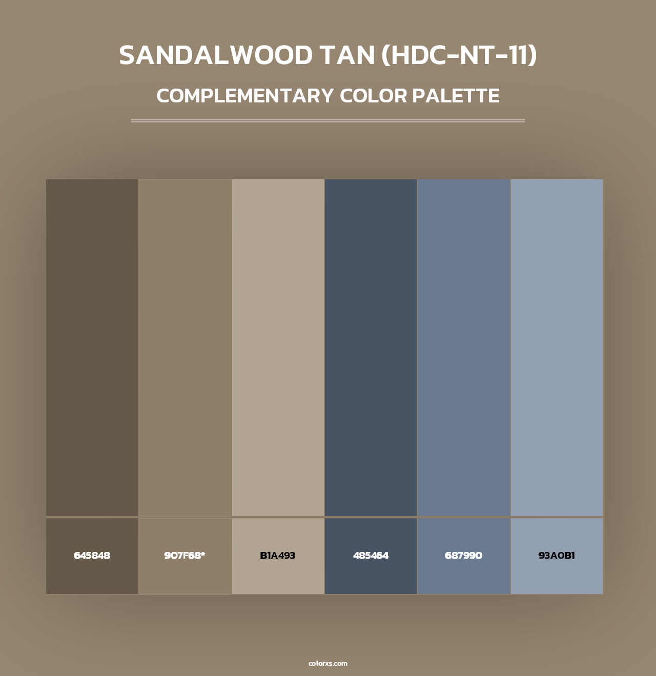 Sandalwood Tan (HDC-NT-11) - Complementary Color Palette