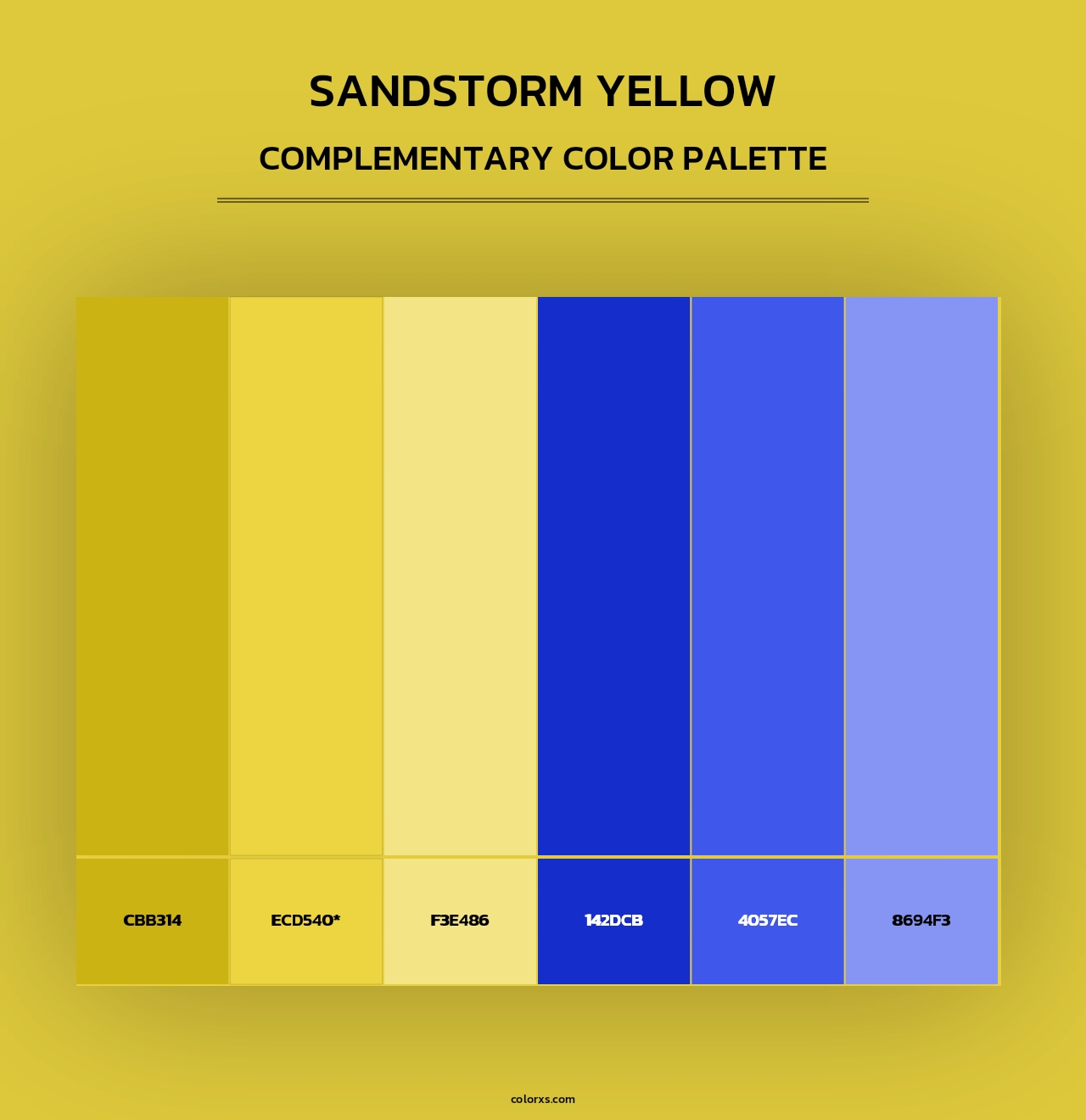 Sandstorm Yellow - Complementary Color Palette