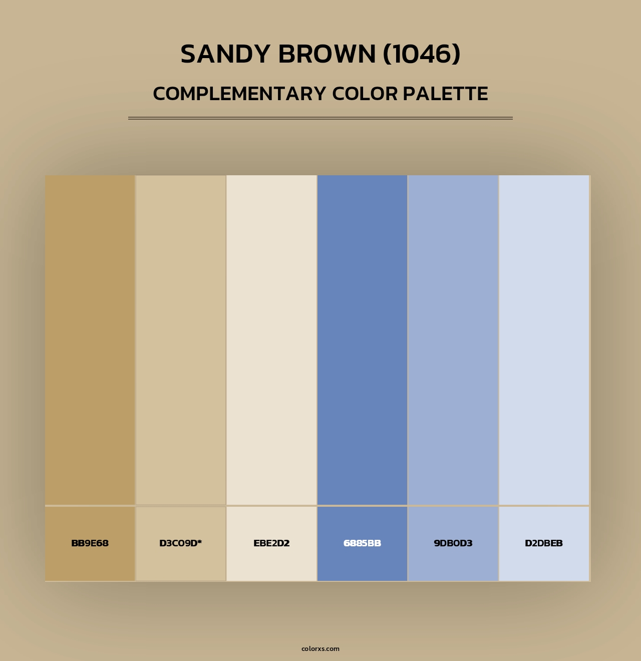 Sandy Brown (1046) - Complementary Color Palette