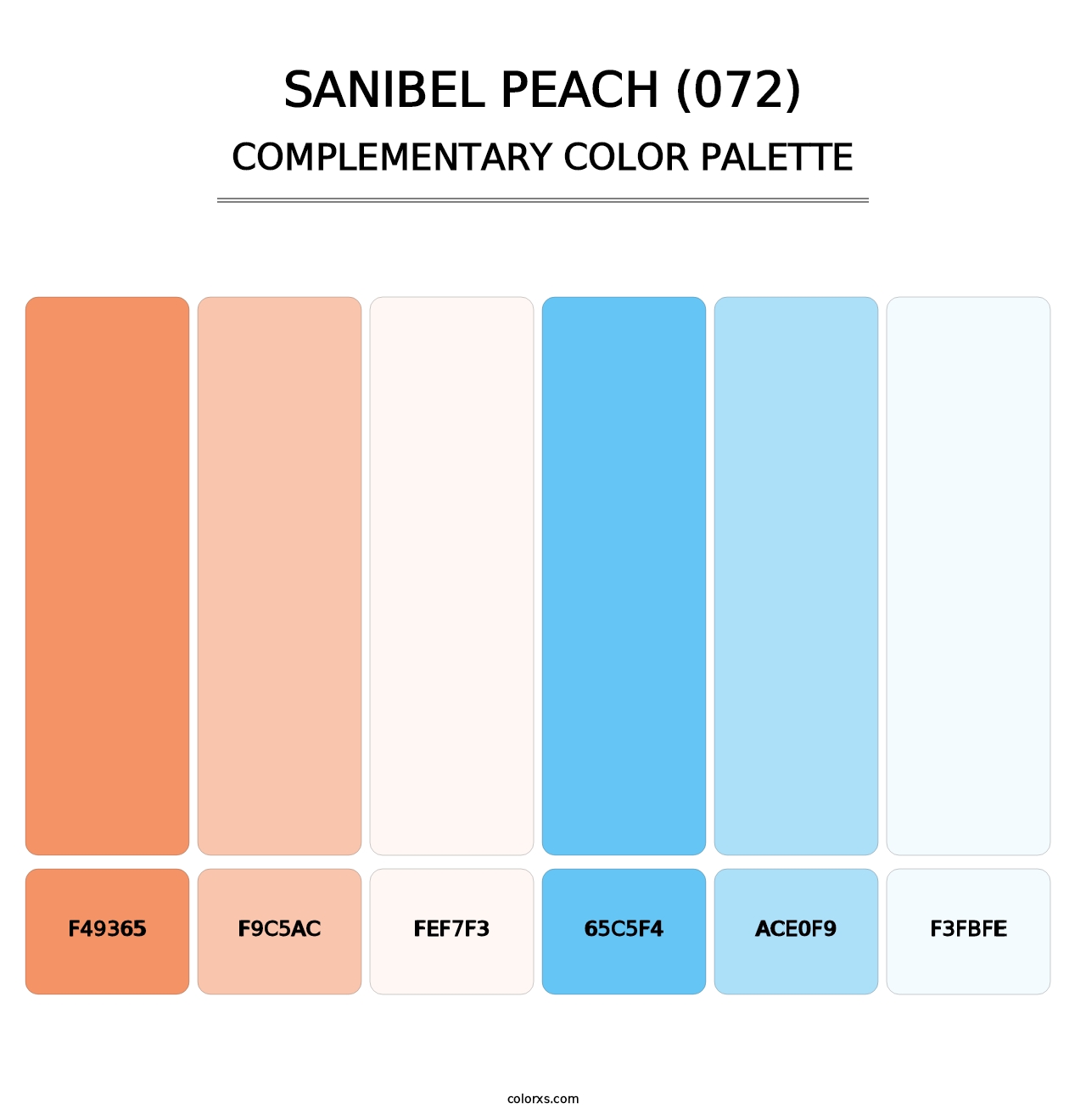 Sanibel Peach (072) - Complementary Color Palette