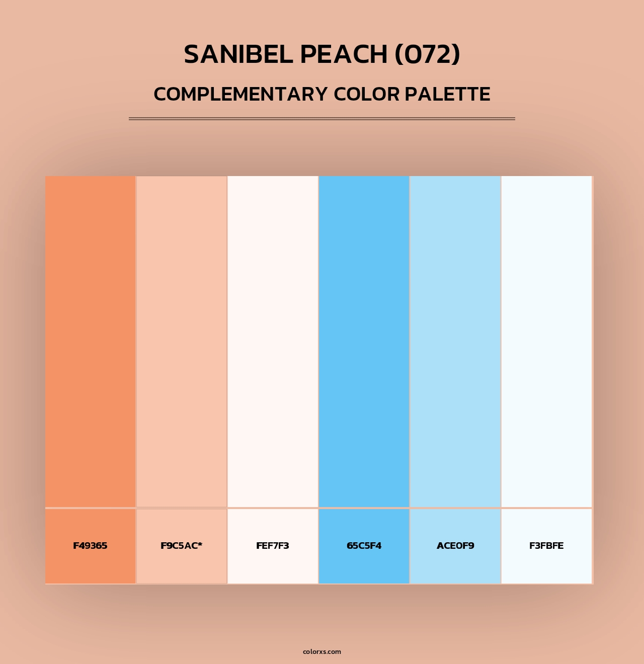 Sanibel Peach (072) - Complementary Color Palette