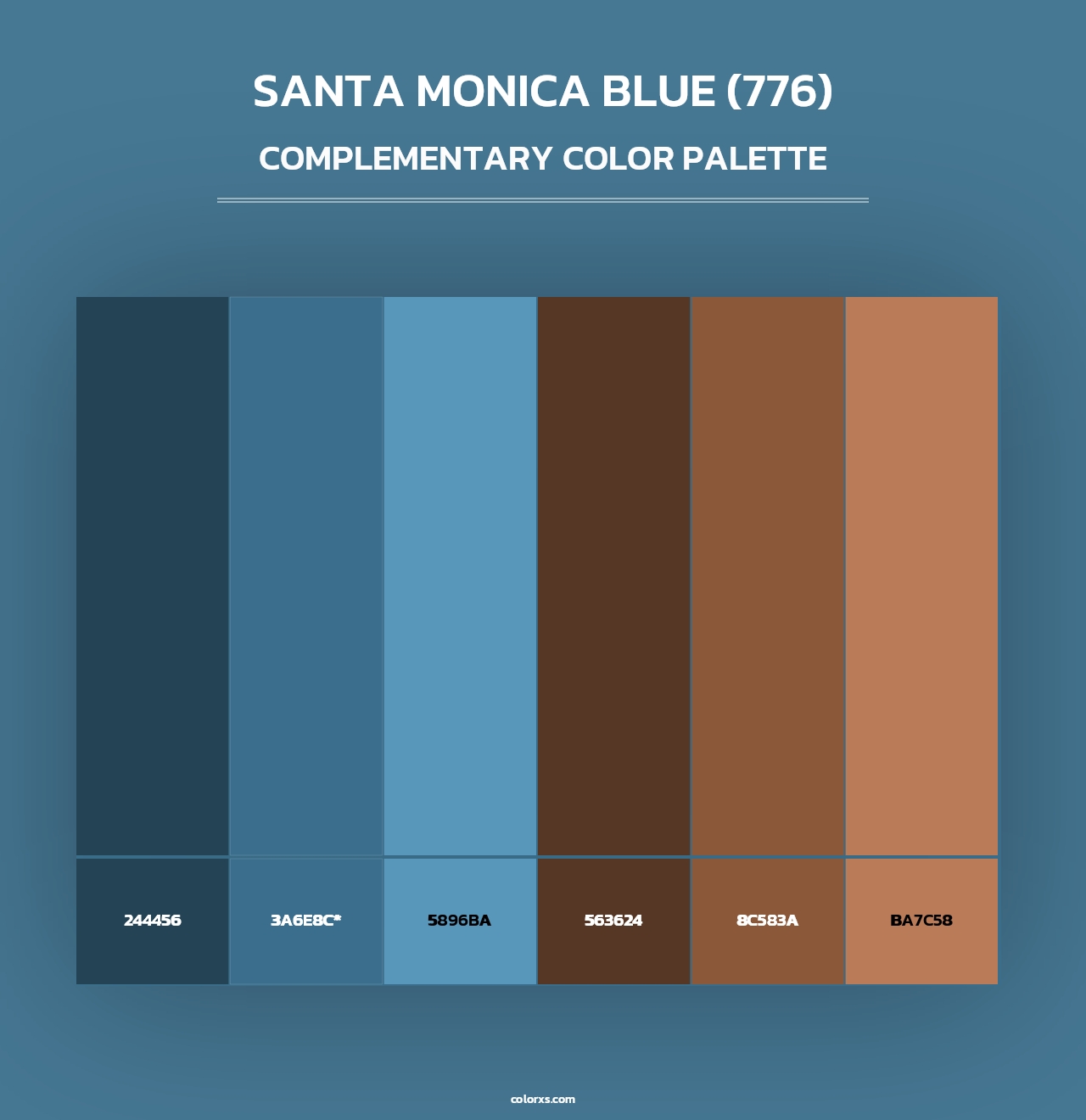 Santa Monica Blue (776) - Complementary Color Palette