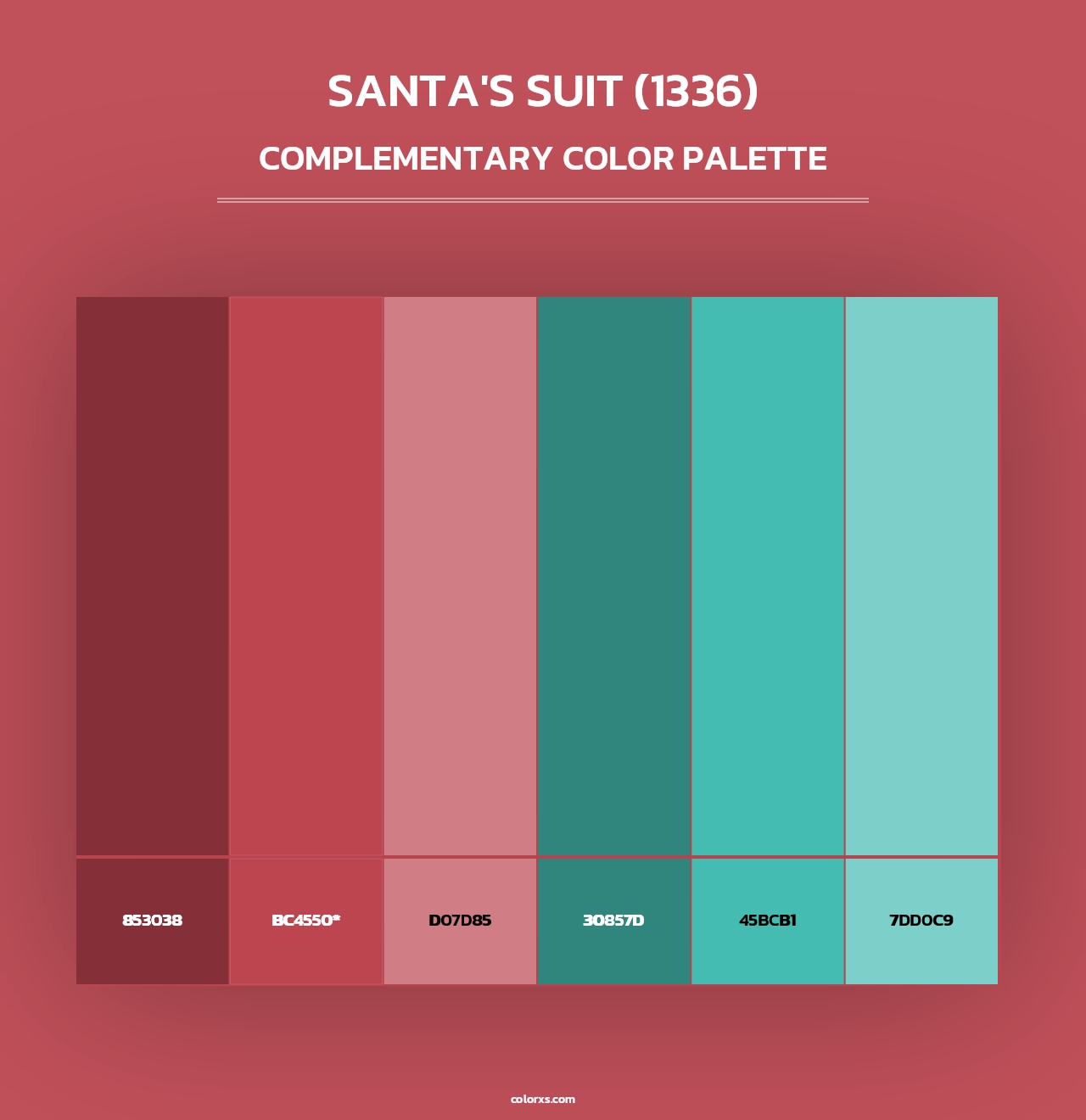 Santa's Suit (1336) - Complementary Color Palette