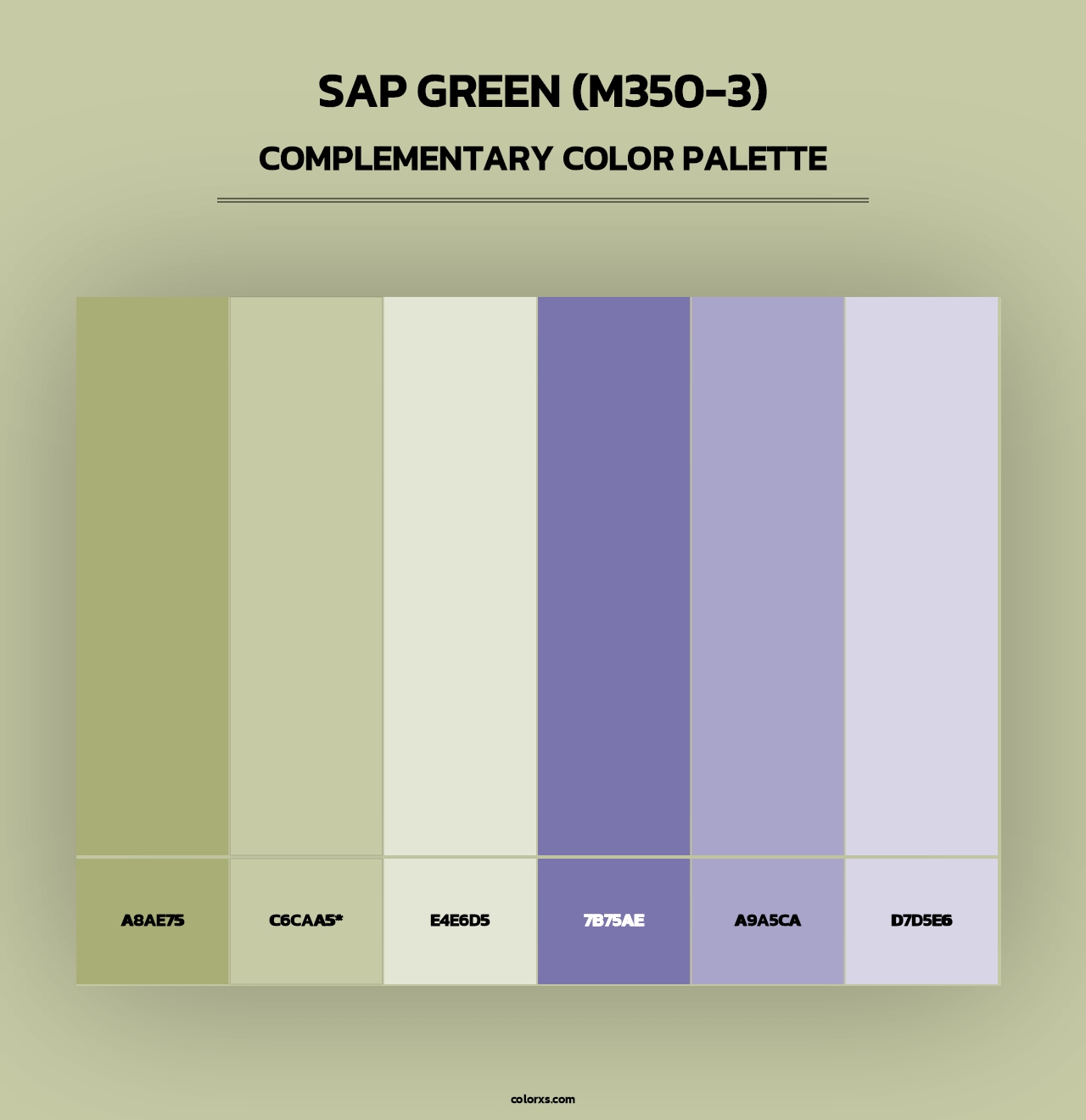 Sap Green (M350-3) - Complementary Color Palette