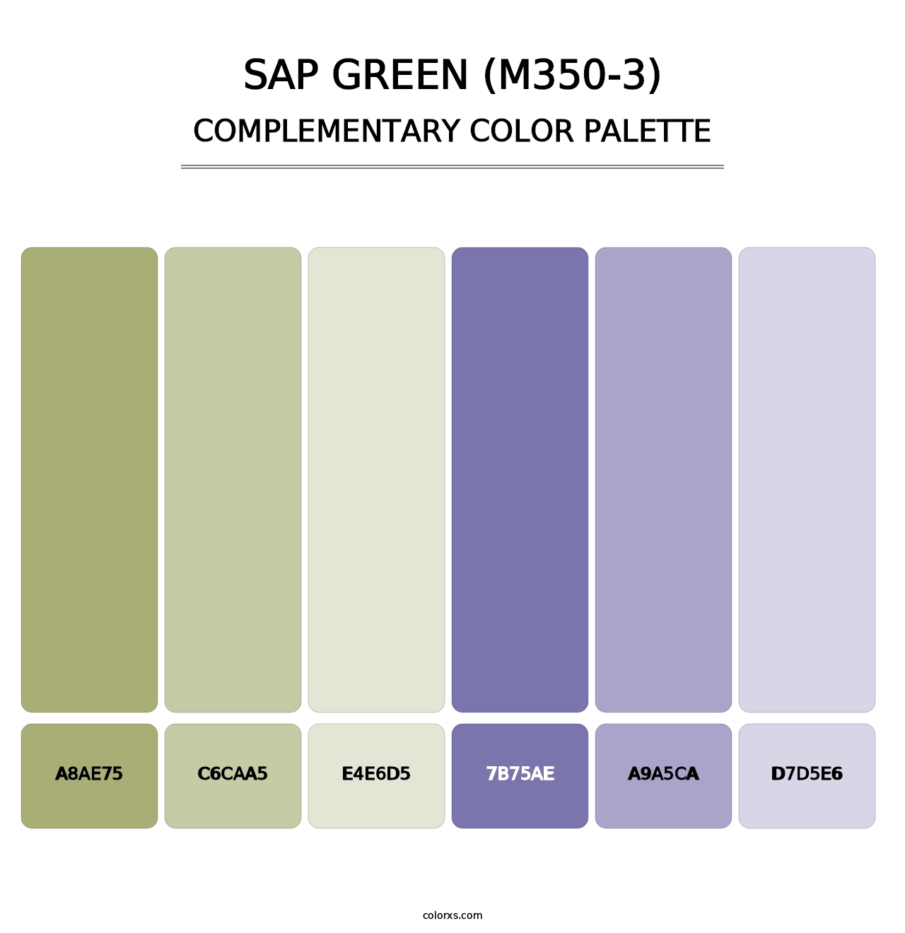 Sap Green (M350-3) - Complementary Color Palette