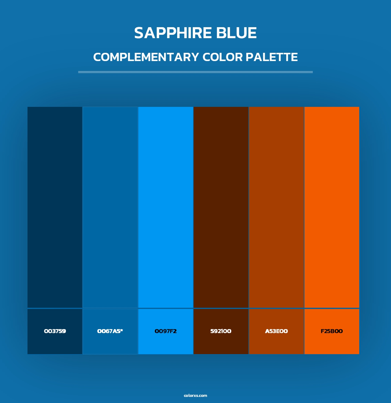 Sapphire Blue - Complementary Color Palette