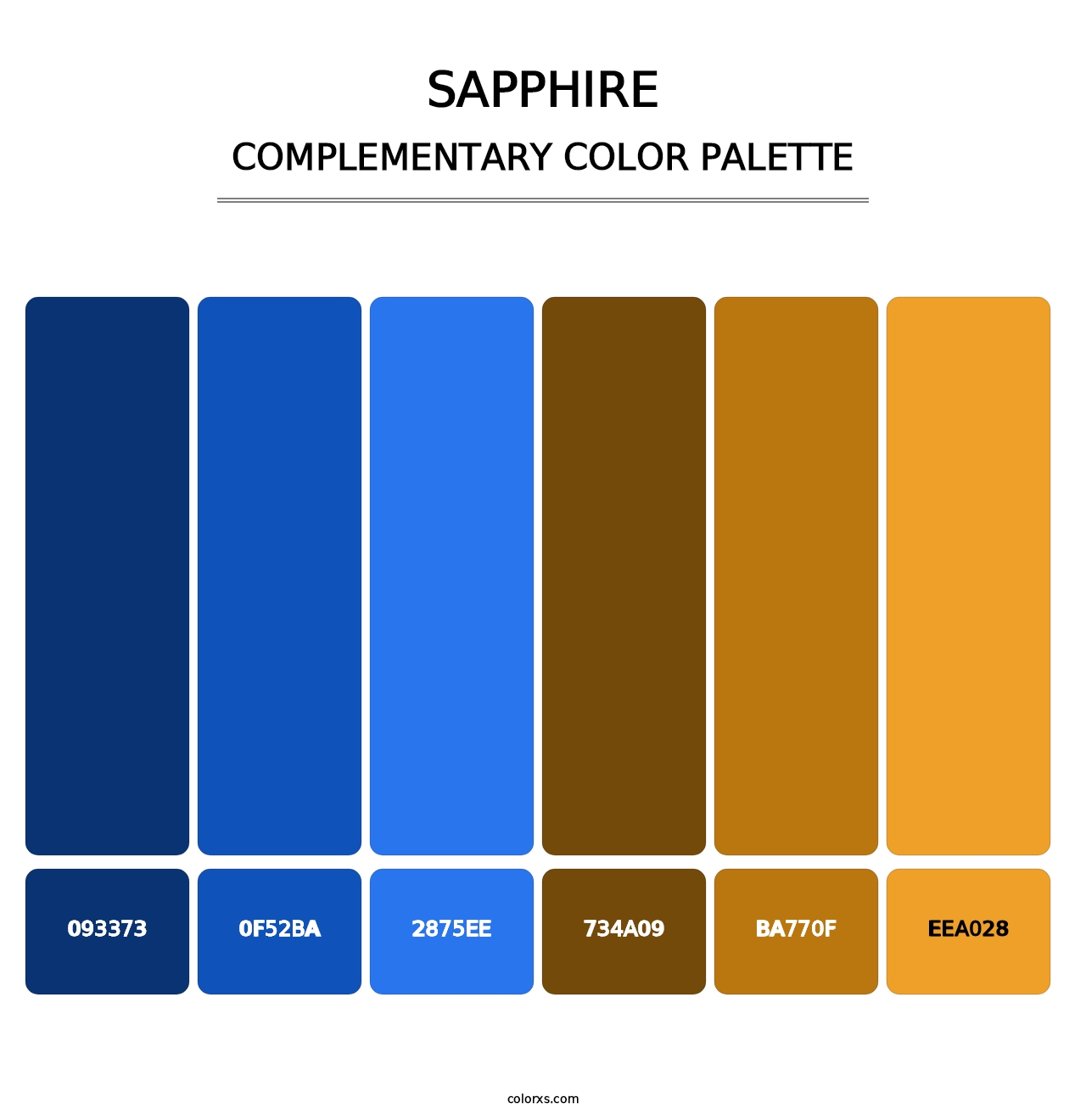 Sapphire - Complementary Color Palette